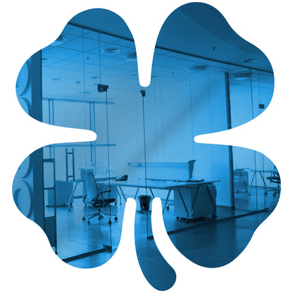 50 Pack Shamrock Shape Acrylic Mirror Tiles Crafts Select Color