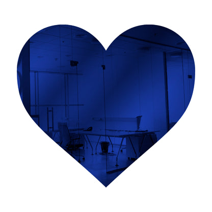 Dark Blue Heart Shaped Mirror Acrylic Pieces for Arts and Crafts
