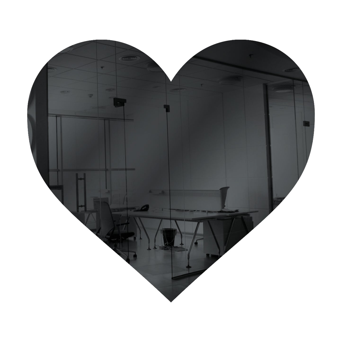 Grey Heart Shaped Mirror Acrylic Pieces for Arts and Crafts