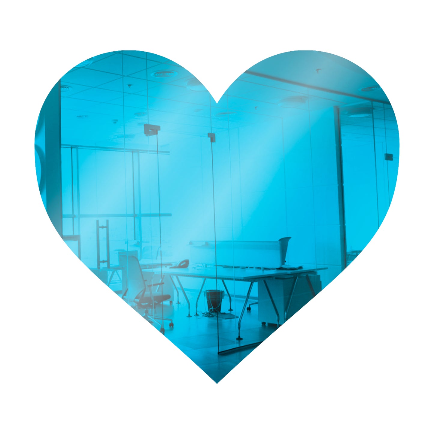 Medium Blue Heart Shaped Mirror Acrylic Pieces for Arts and Crafts