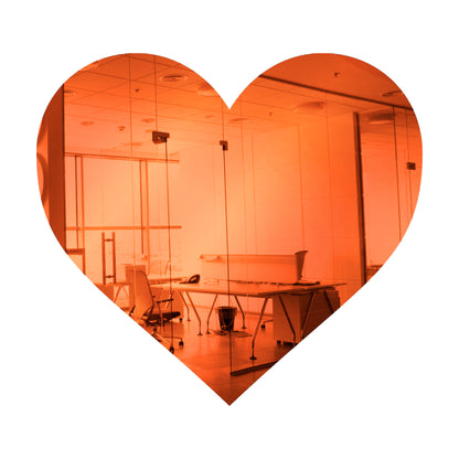 Orange Heart Shaped Mirror Acrylic Pieces for Arts and Crafts