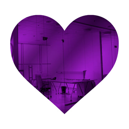 Purple Heart Shaped Mirror Acrylic Pieces for Arts and Crafts