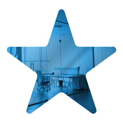 Medium Blue Star Shaped Mirror Acrylic Pieces for Arts and Crafts