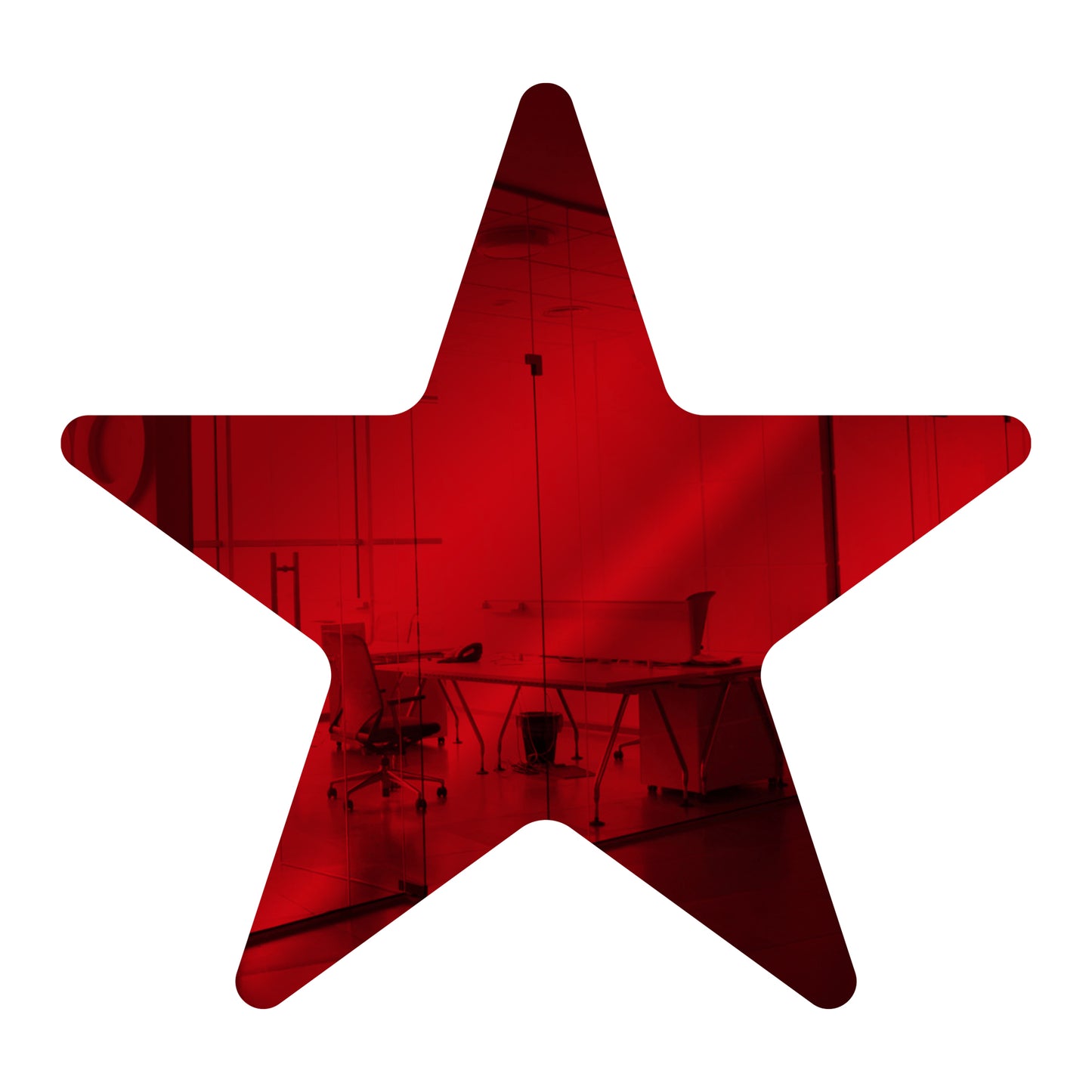 Medium Red Star Shaped Mirror Acrylic Pieces for Arts and Crafts