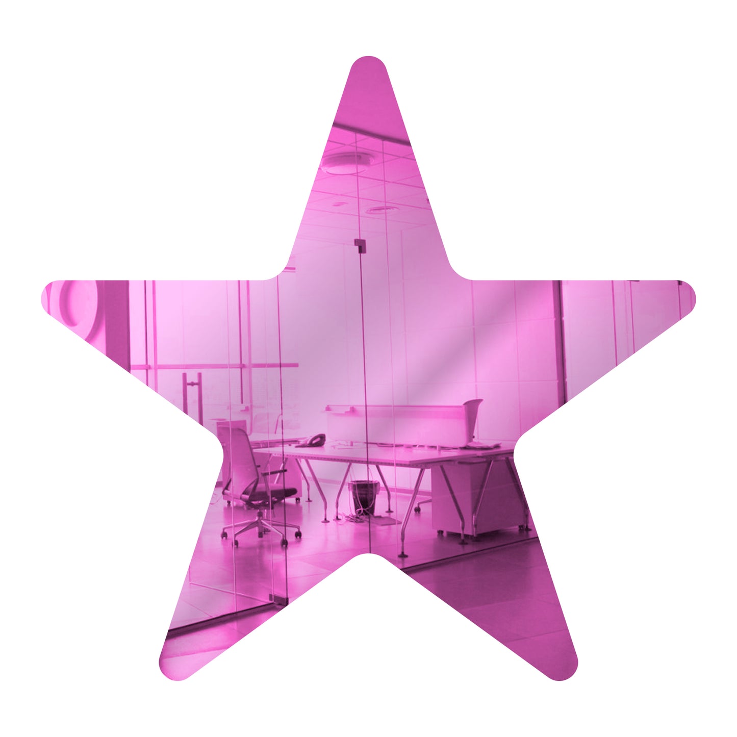 Pink Star Shaped Mirror Acrylic Pieces for Arts and Crafts