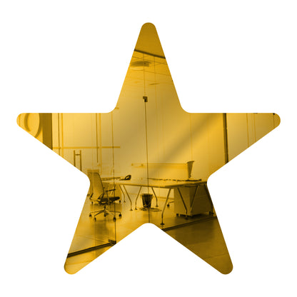 Yellow Star Shaped Mirror Acrylic Pieces for Arts and Crafts