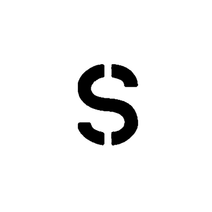 8 Foot Letter Stencil for Parking Lots .118