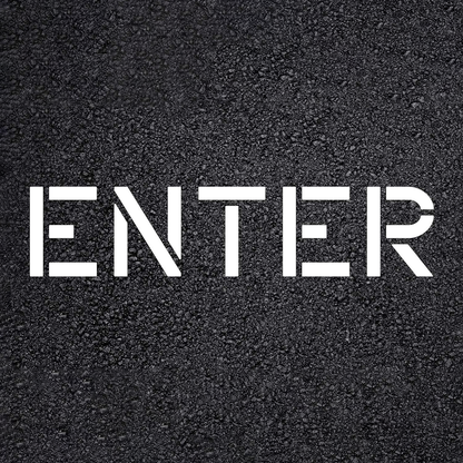 ENTER Stencil Template for Parking Lots