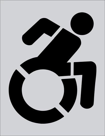 Handicap Stencil for Parking Lots and Garages Plastic Reusable