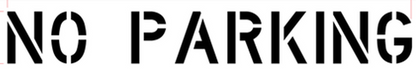 NO PARKING Stencil Reusable Pavement Template