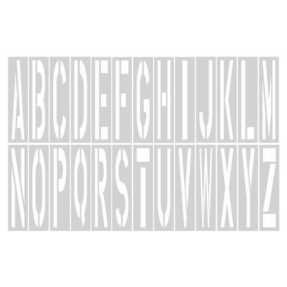 Alphabet Stencil Kit with 26 Pieces for Parking Lots and Schools