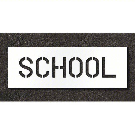 SCHOOL Word Stencil 6" Letters for Day Cares and Schools