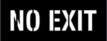 NO EXIT Stencil for Parking Lots and Curbs