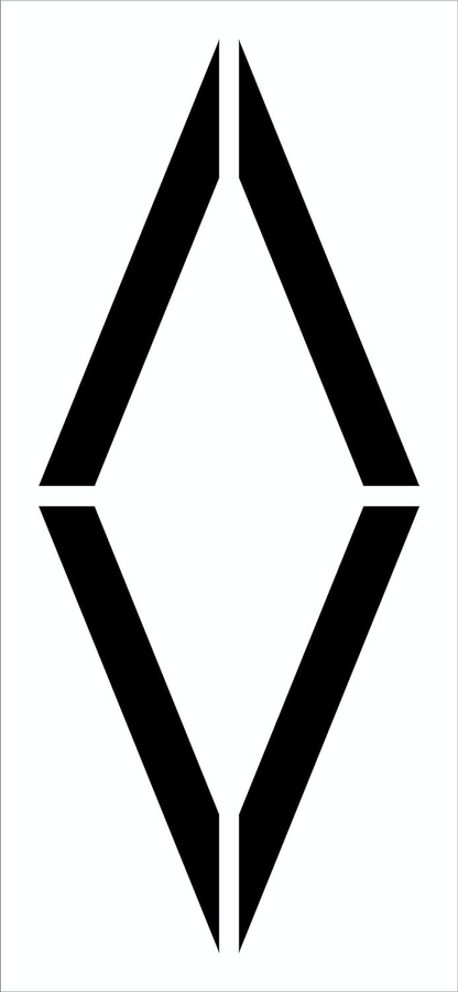 Bike Lane Diamond Stencil 72" Symbol for Parking Lots and Roadways