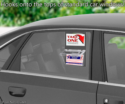 Vehicle Outdoor Business Card Bin with Large Window Hook