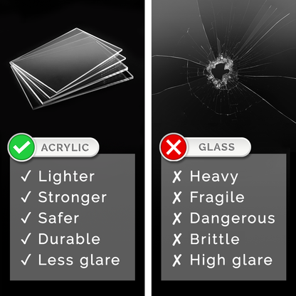 3.5"W x 2"H Business Card Holder Slant Back Display Side Load