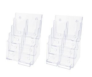 Brochure Holder for Flyers and Trifolds with Business Card Slot