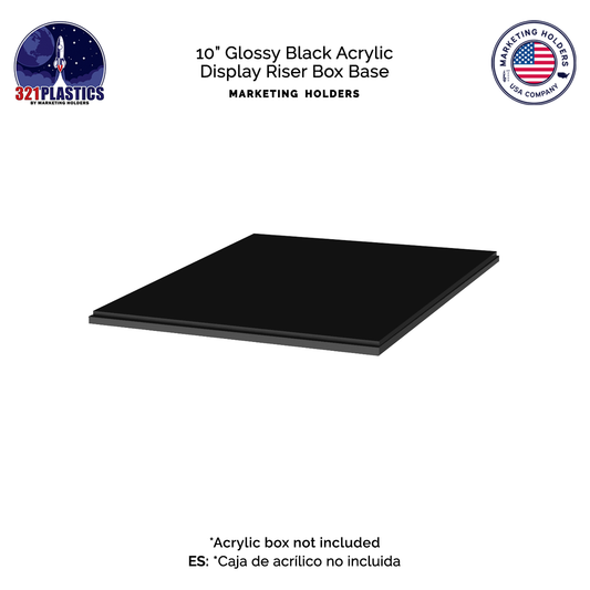 Black Base for 10"W Acrylic Cube Pedestal Lifter Display Weddings