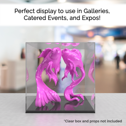 Black Base for 10"W Acrylic Cube Pedestal Lifter Display Weddings