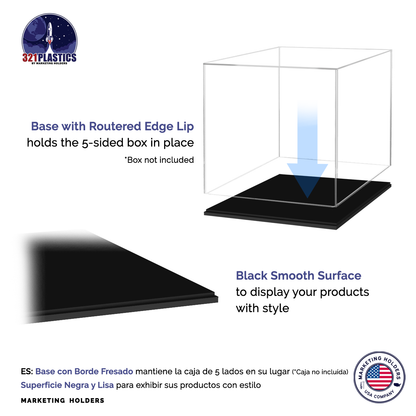 Black Base for 16"W Acrylic Display Cube