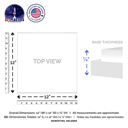 White Base for 12"W Acrylic Cube Pedestal Lifter Display Weddings