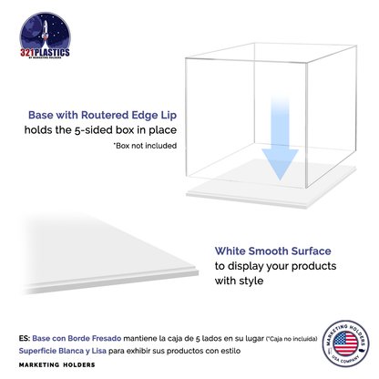 White Base for 12"W Acrylic Cube Pedestal Lifter Display Weddings