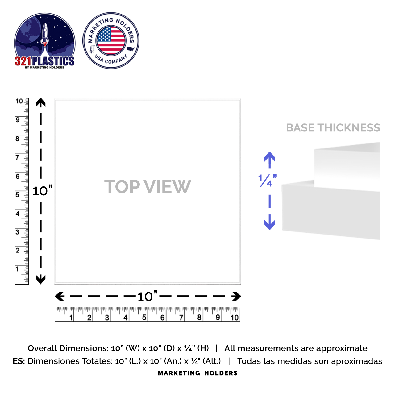 White Base for 10"W Acrylic Cube Pedestal Lifter Display Weddings
