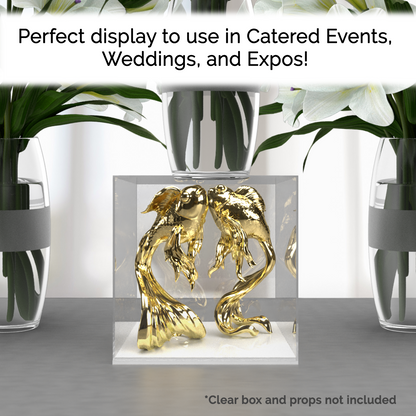 White Base for 10"W Acrylic Cube Pedestal Lifter Display Weddings