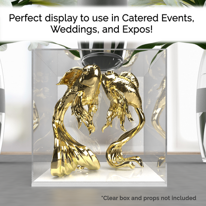 White Base for 12"W Acrylic Cube Pedestal Lifter Display Weddings