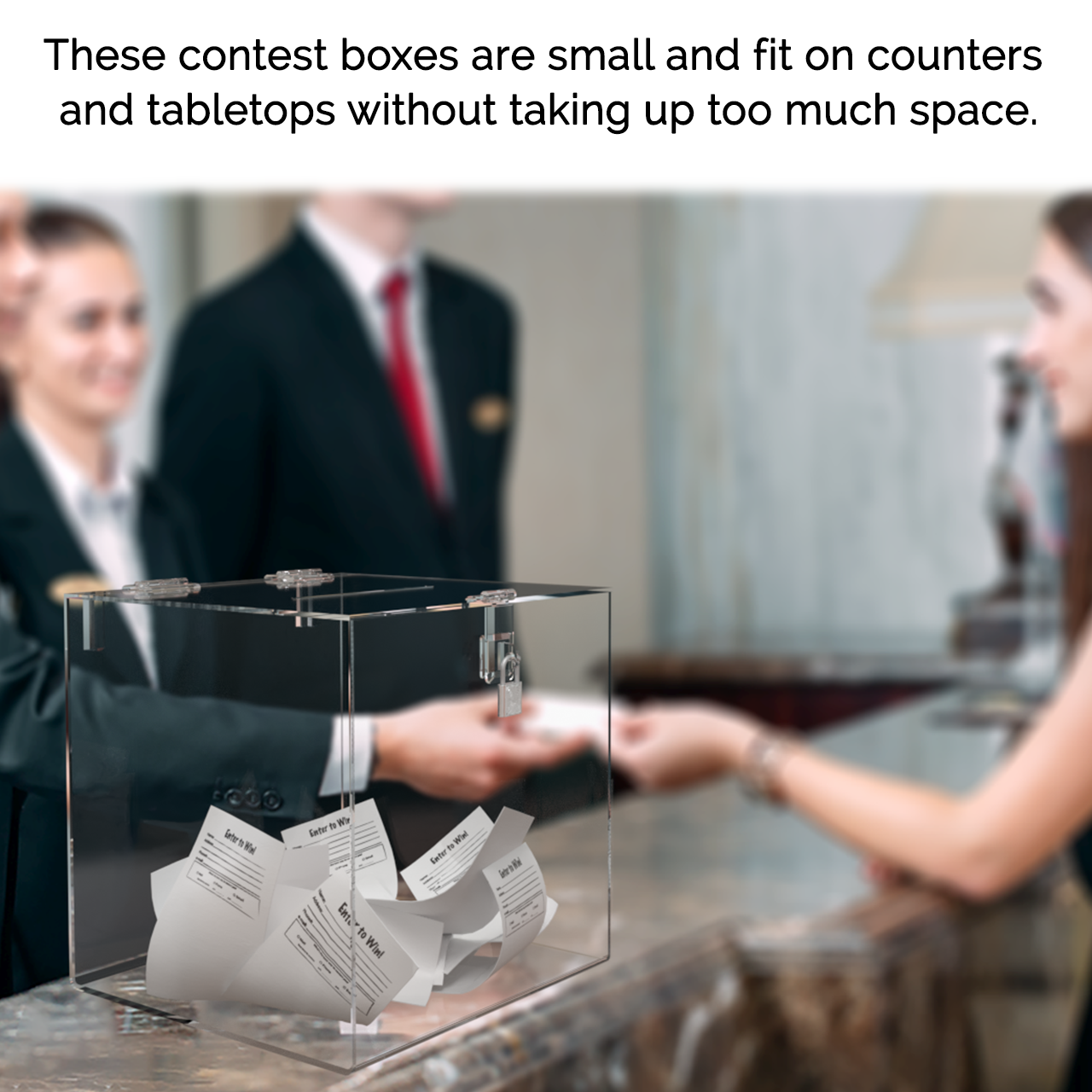 10"W Ballot Box Top Lock Entry Bin