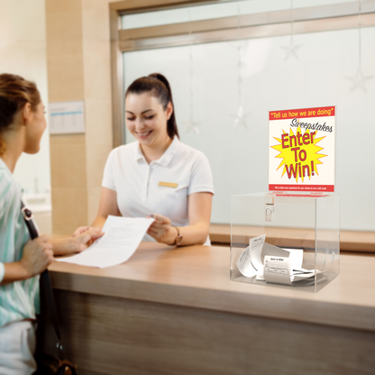 12"W Locking Ballot Box with Removable Header Door on Top