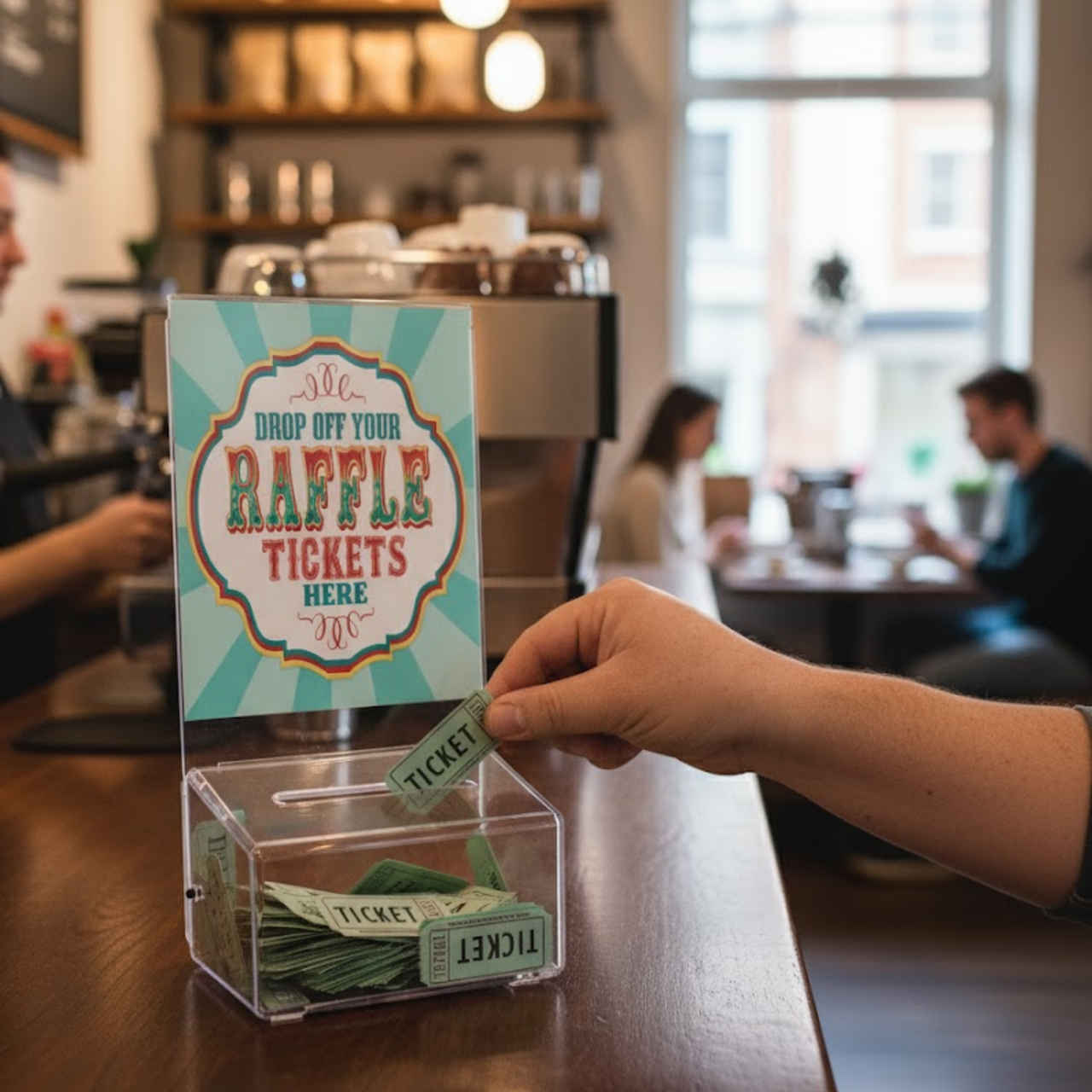 5"W Small Locking Ballot Box with 5" x 7" Sign Holder