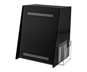 8.75"W x 11.5"H Locking Ballot Box with Sign and Entry Form Pocket