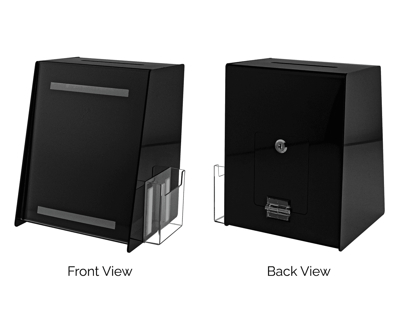 8.75"W x 11.5"H Locking Ballot Box with Sign and Entry Form Pocket