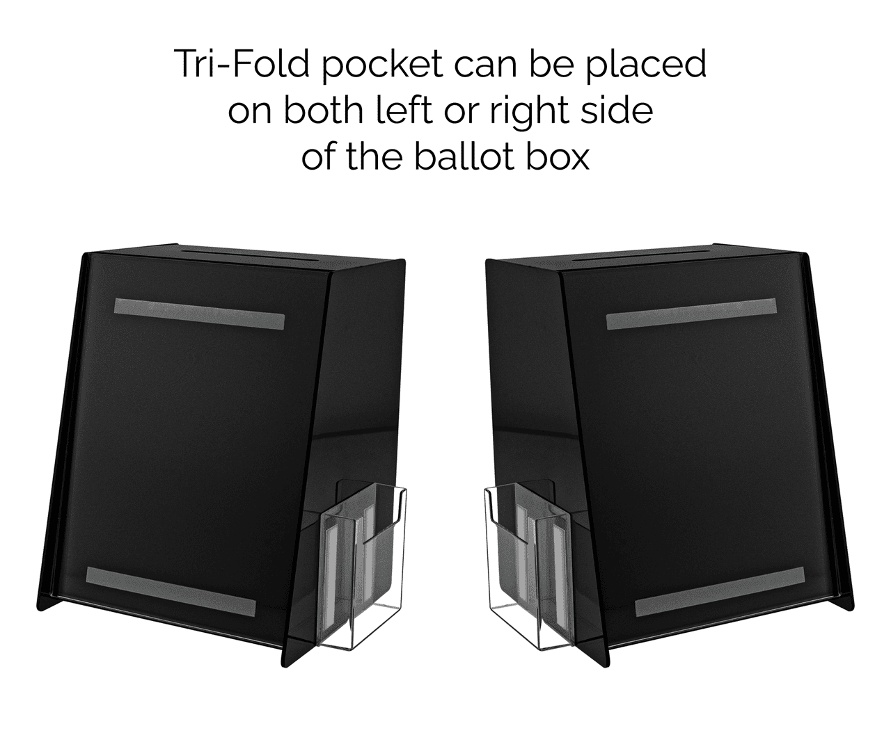 8.75"W x 11.5"H Locking Ballot Box with Sign and Entry Form Pocket