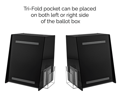8.75"W x 11.5"H Locking Ballot Box with Sign and Entry Form Pocket