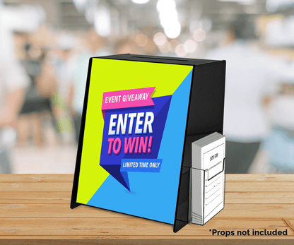 8.75"W x 11.5"H Locking Ballot Box with Sign and Entry Form Pocket