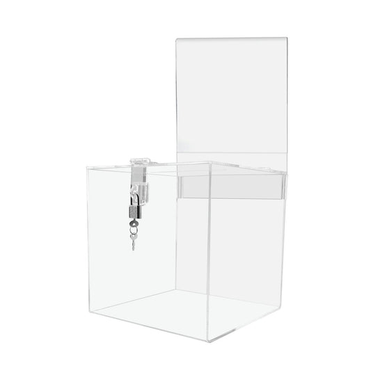 8"W Locking Ballot Box with Removable Header