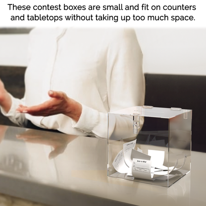 8"W Ballot Box with Padlock and 2 Keys