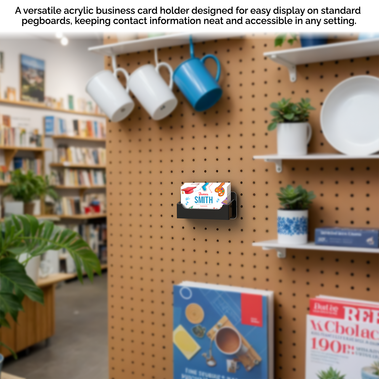 Pegboard Business Card Holder