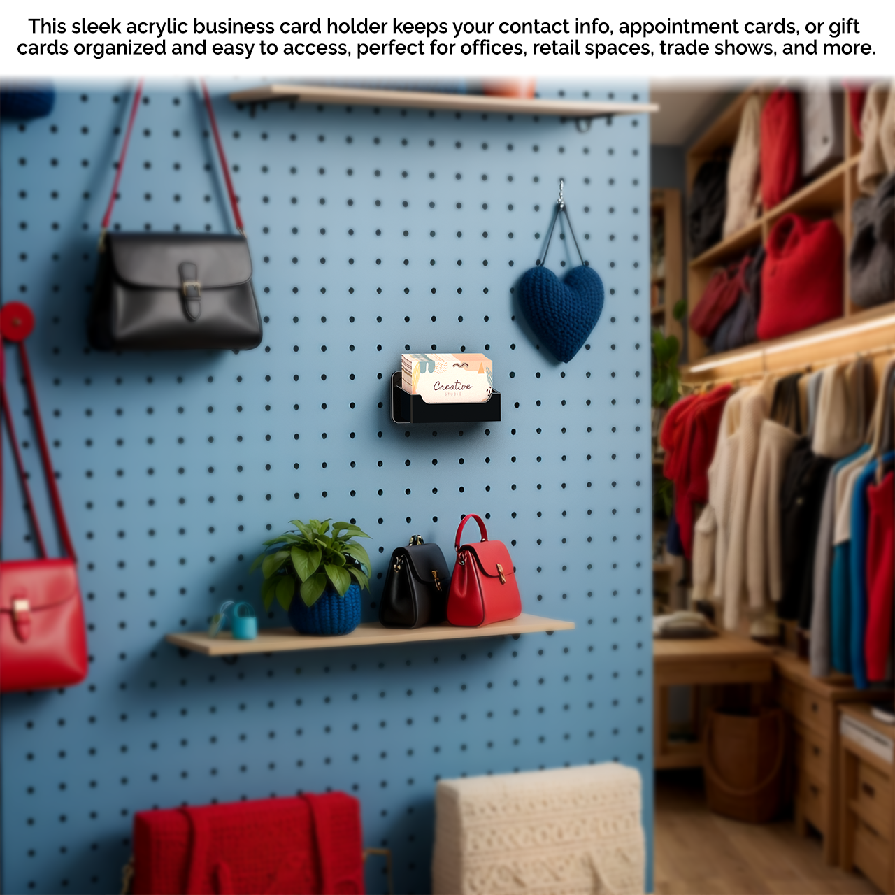 Pegboard Business Card Holder