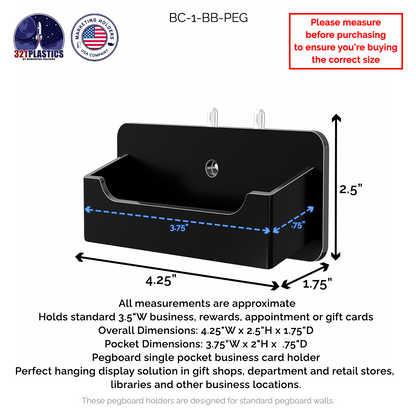 Pegboard Business Card Holder