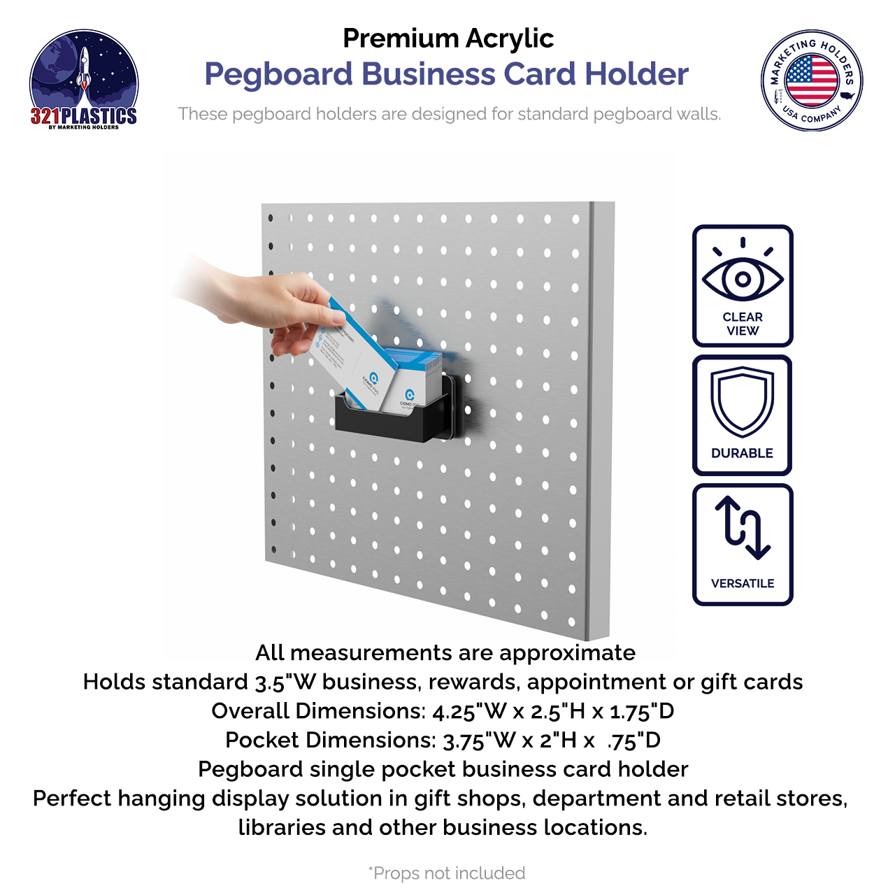 Pegboard Business Card Holder