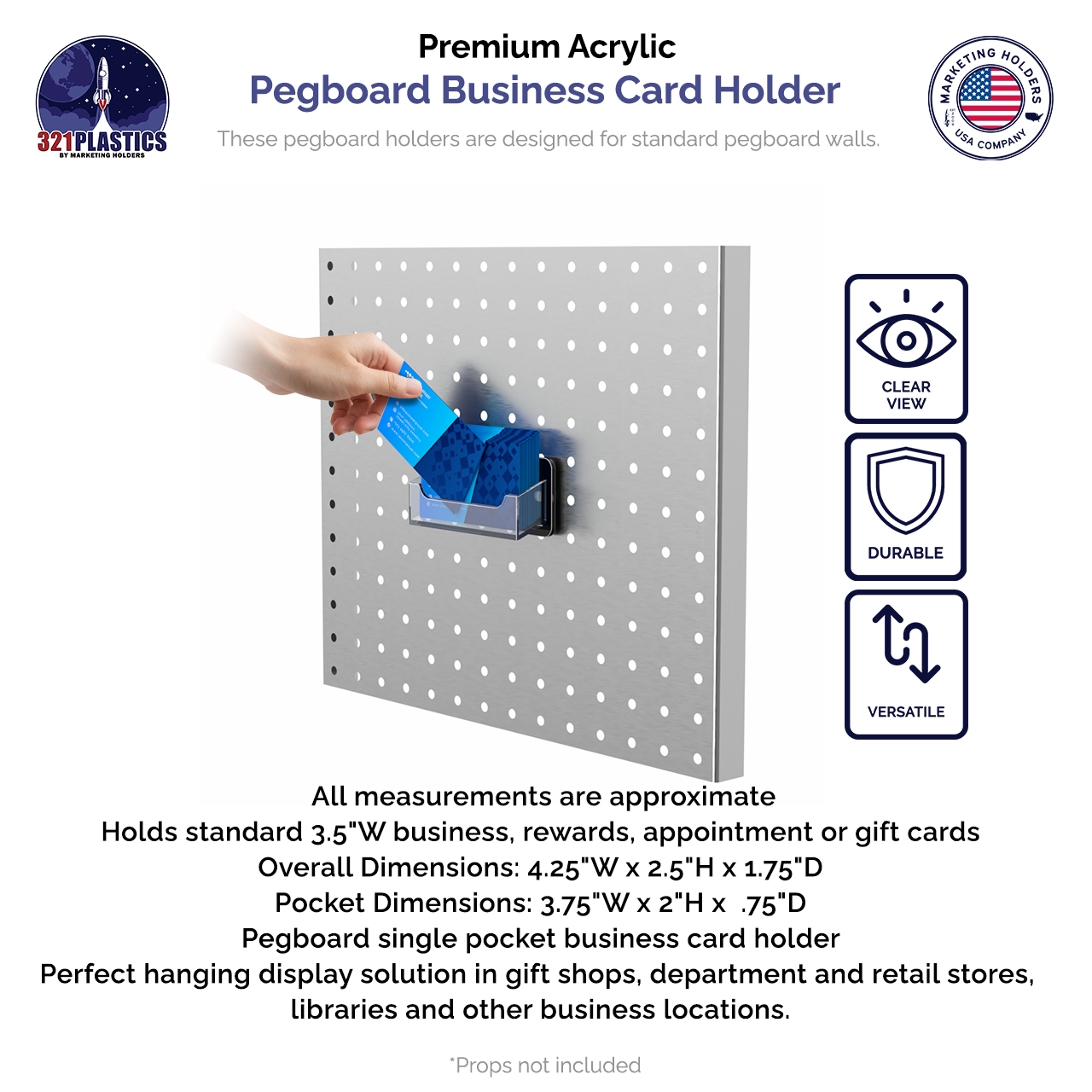 Pegboard Business Card Holder