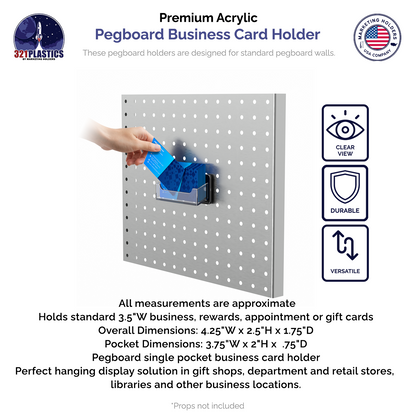 Pegboard Business Card Holder