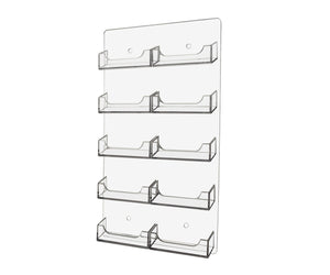 Slatwall 10 Pocket Business Gift Card Holder Multi Slot Organizer