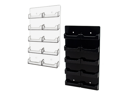 10 Pocket Wall Mount Business Card Holder