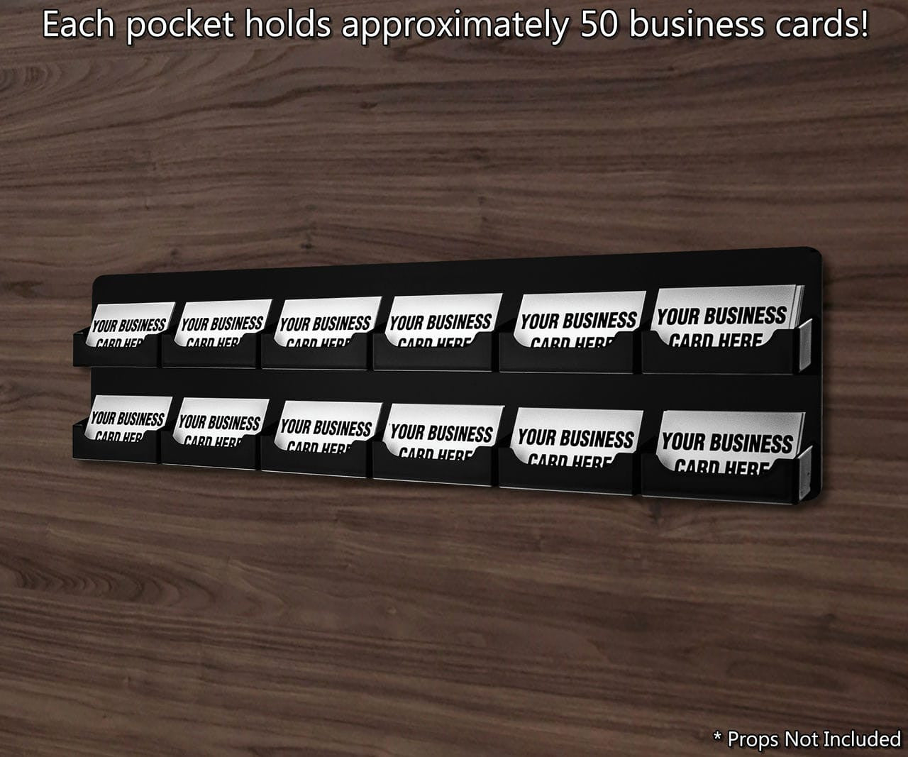12 Pocket Wall Mount Business Card Holder