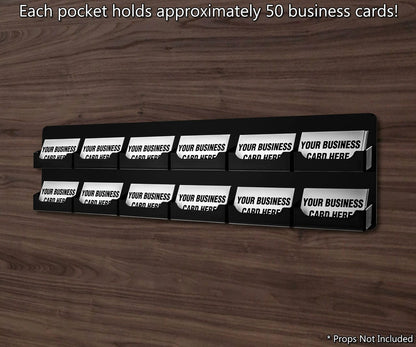 12 Pocket Wall Mount Business Card Holder