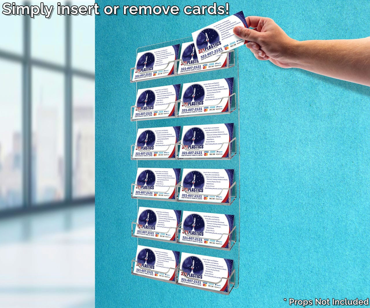 12 Pocket Hanging Business and Gift Card Rack